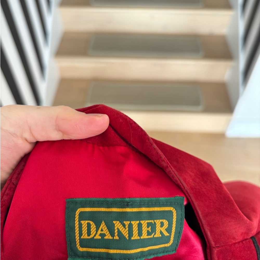 Genuine Danier - Red Women's Blazer with Black Embroidery - Picture 3 of 5